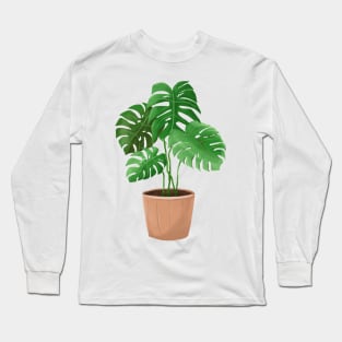 Monstera Plant Long Sleeve T-Shirt